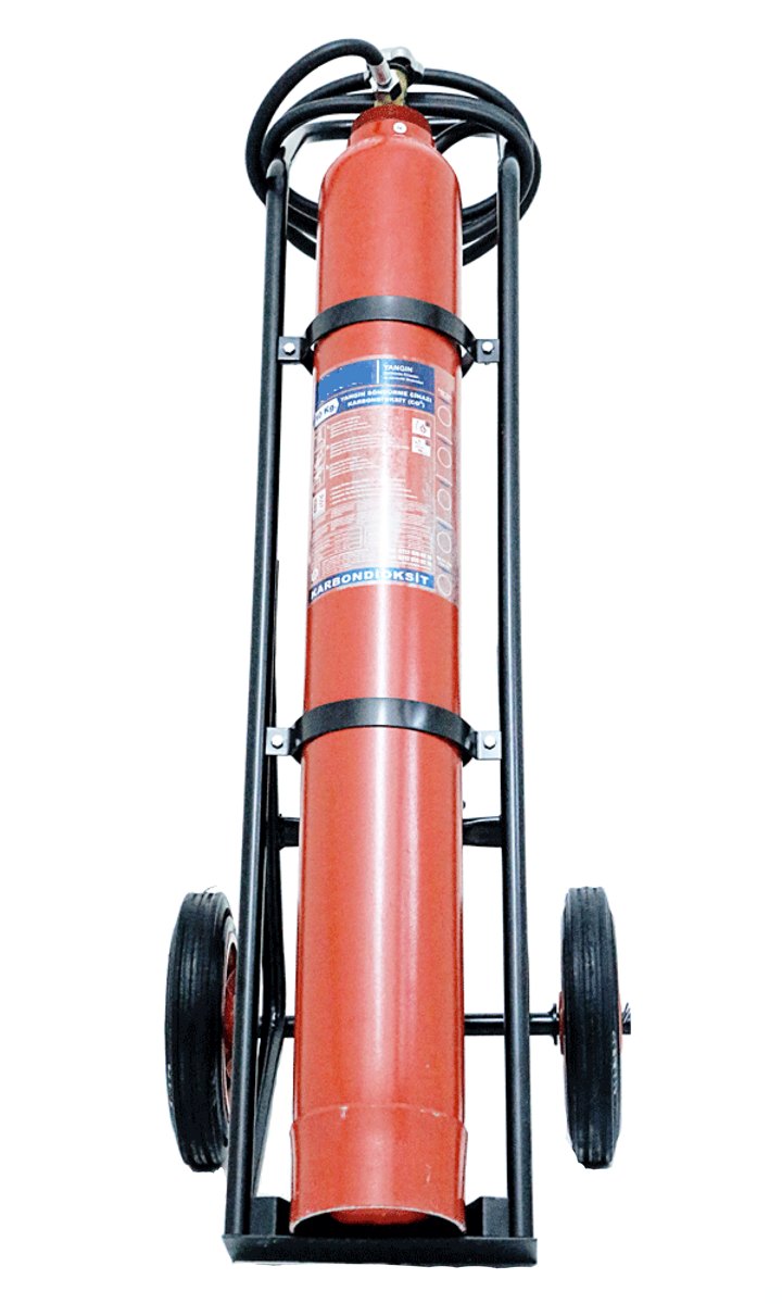 10 kg Karbondioksitli (CO2) Yangın Söndürücü — Arabalı