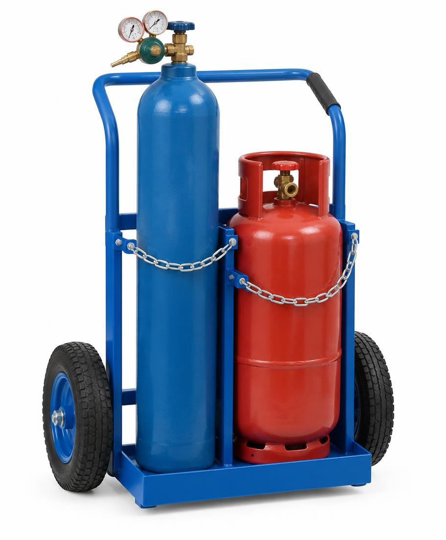 İki Tekerlekli Oksijen ve LPG Tüpü Taşıma Arabası