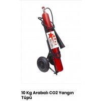 10 kg ARABALI 5 MT HORTUMLU co2 KARBONDİOKSİTLİ YANGIN SÖNDÜRME TÜPÜ 